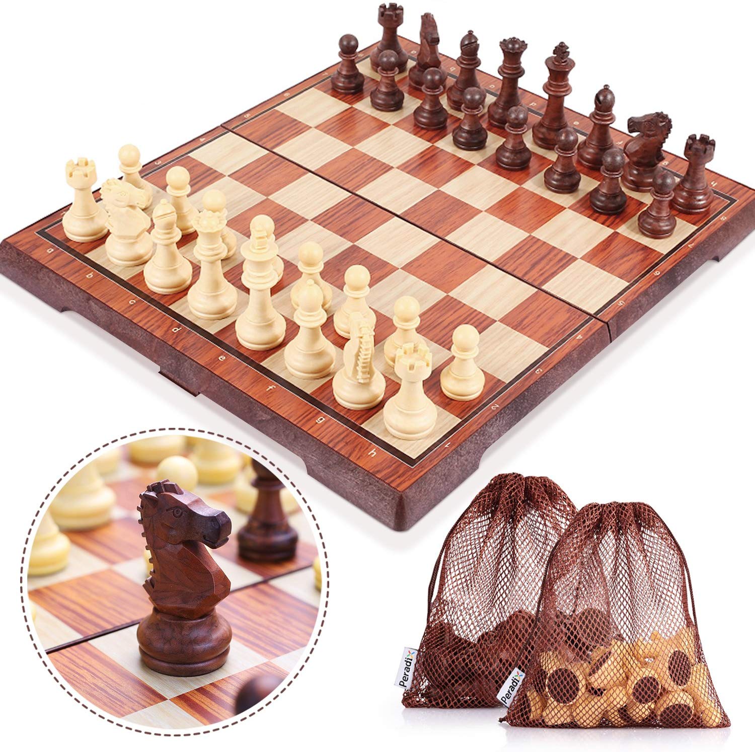 Tablero magnético de ajedrez de Tablero de ajedrez plegable Juego viaje 